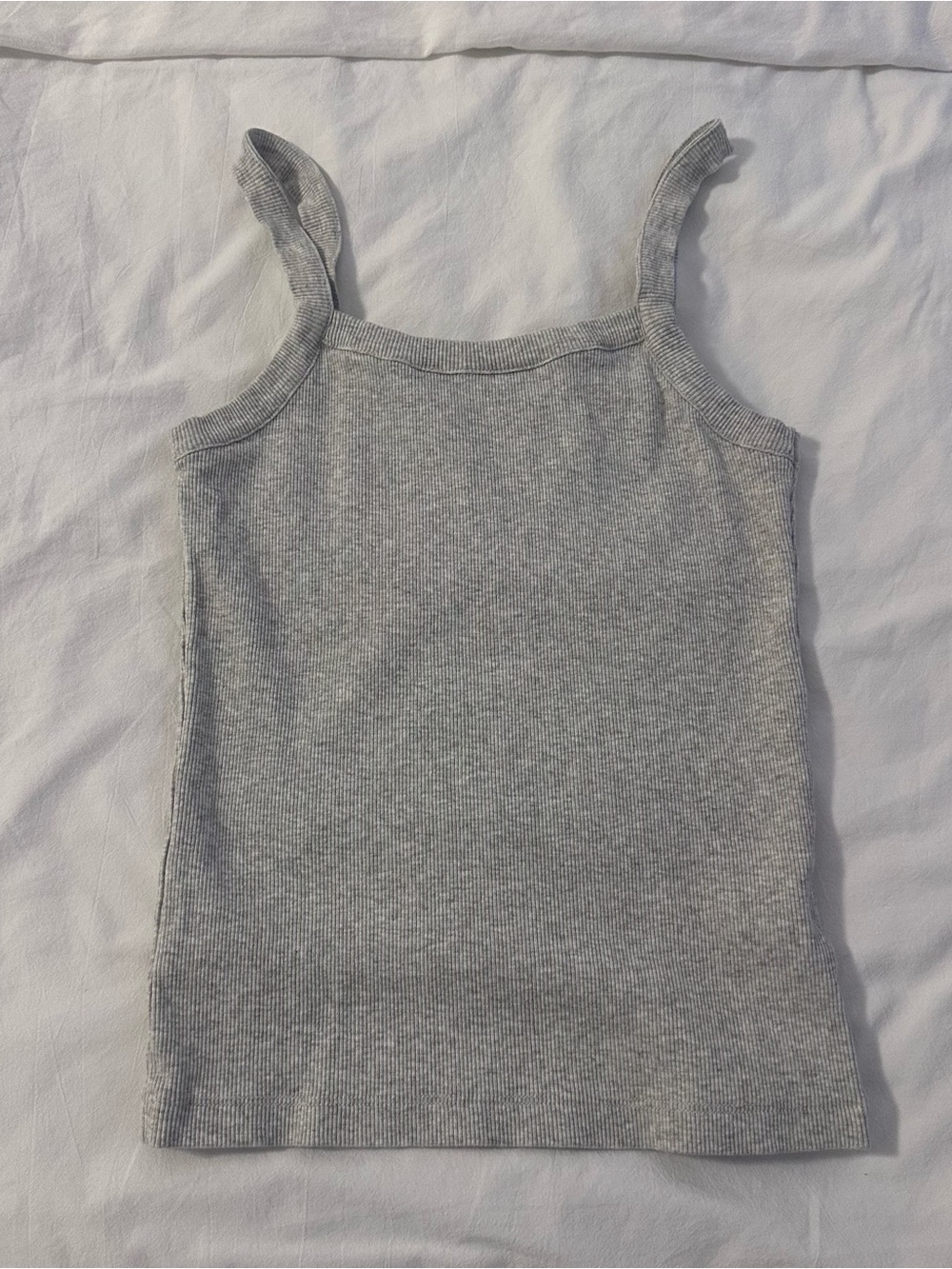 Djerf Avenue Grey Ribbed Tank Top